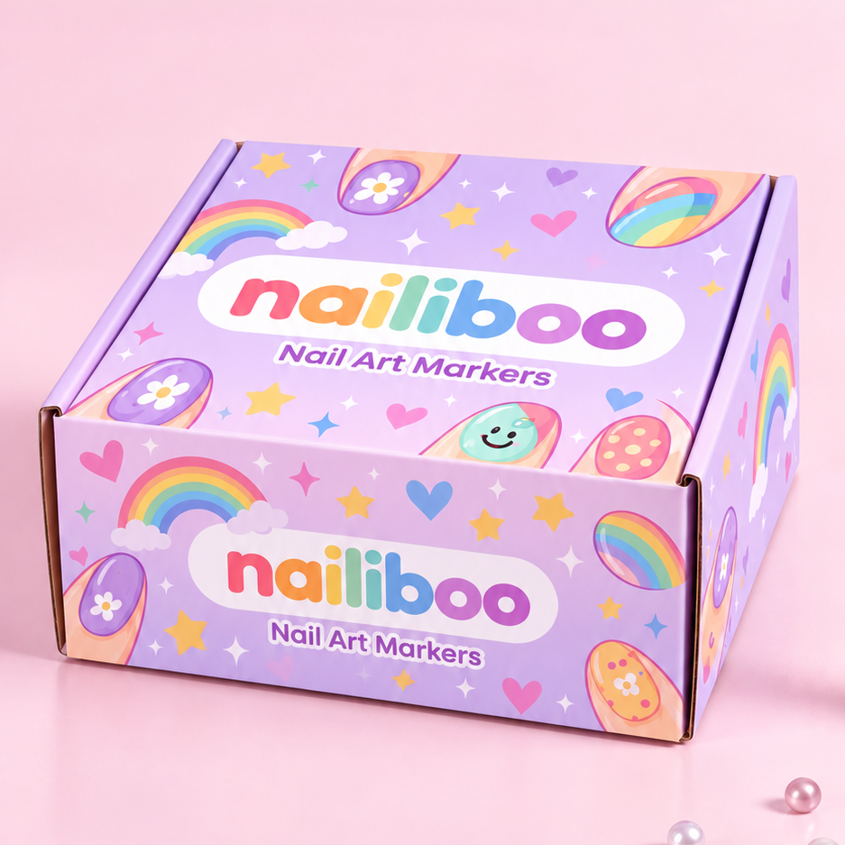 Kids Nail Art Pens, Washable, 12 Colors